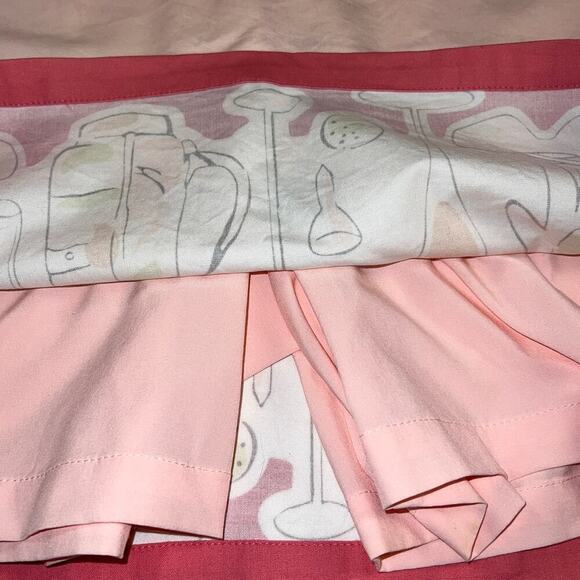 Liz Claiborne LizGolf Pink Mimosas Tees Flags Gloves Cotton Skort Size 14 - Picture 4 of 9